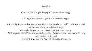 Alpha Ignite Male Enhancement Gummies Shocking Results Exposed Price Or Scam (2024)