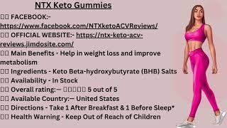 NTX Keto ACV Gummies Customer Reviews | Exposed NTX Keto Shark Tank | Weight Loss Legit or Hoax?