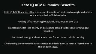 Keto IQ ACV Gummies (⚠️ 