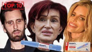 Top 10 Celebrity Ozempic Disasters | Tori Spelling, Sharon Osbourne, Kelly Clarkson & more